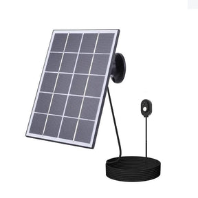 3.3W 5V Solar Panel with 3-Pin Camera Connector, Black or White — black panel with three-pin lead