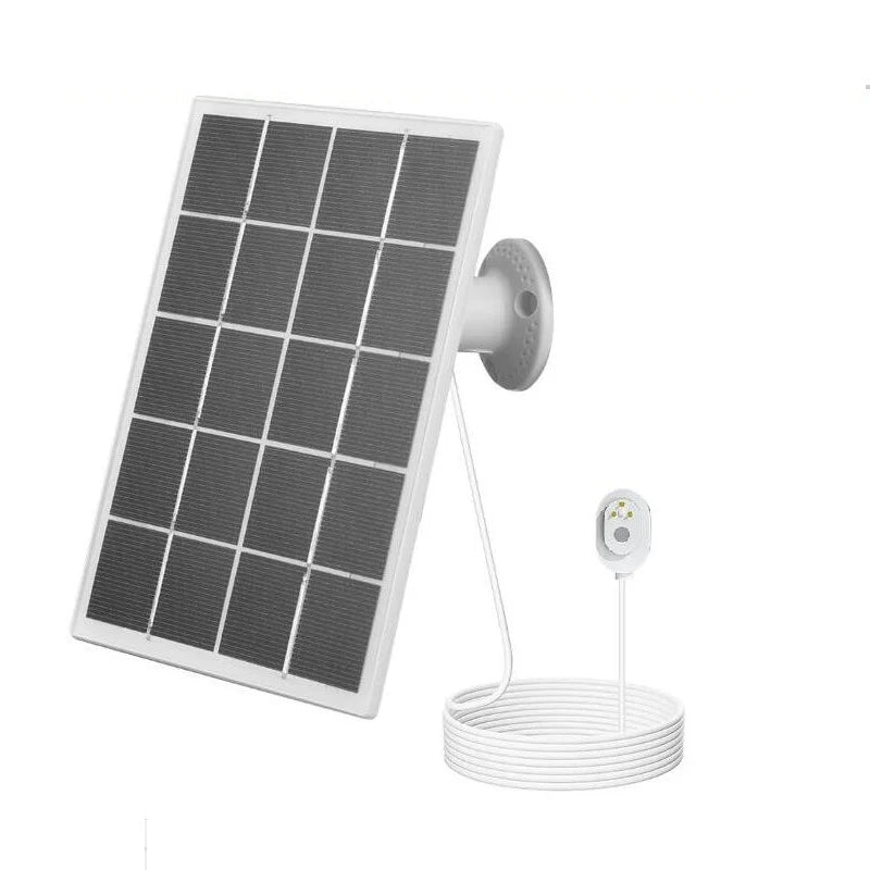 3.3W 5V Solar Panel with 3-Pin Camera Connector, Black or White — white panel and connector