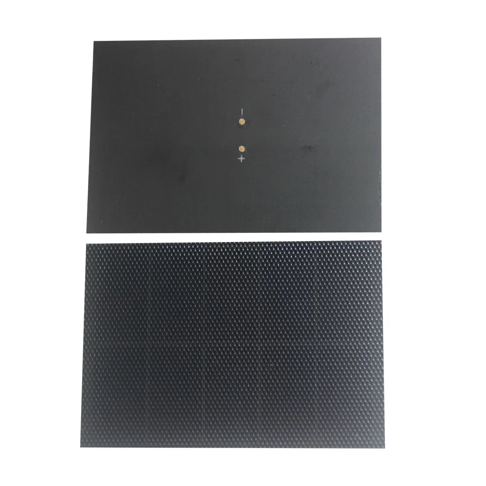 3W 5V ETFE Mini Solar Panel, 116 × 170 × 2mm DIY Module — front and rear views
