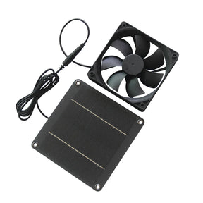 4W 12V Solar Ventilation Fan Kit with 1.5m DC Lead — panel and fan kit
