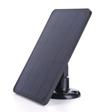 4W 5V Camera Solar Panel with 3m Micro-USB Lead, Black or White — black panel front