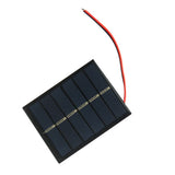 Epoxy module at an angle with attached leads