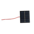 Small blue polycrystalline panel with red and black leads