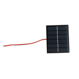 Small blue polycrystalline panel with red and black leads