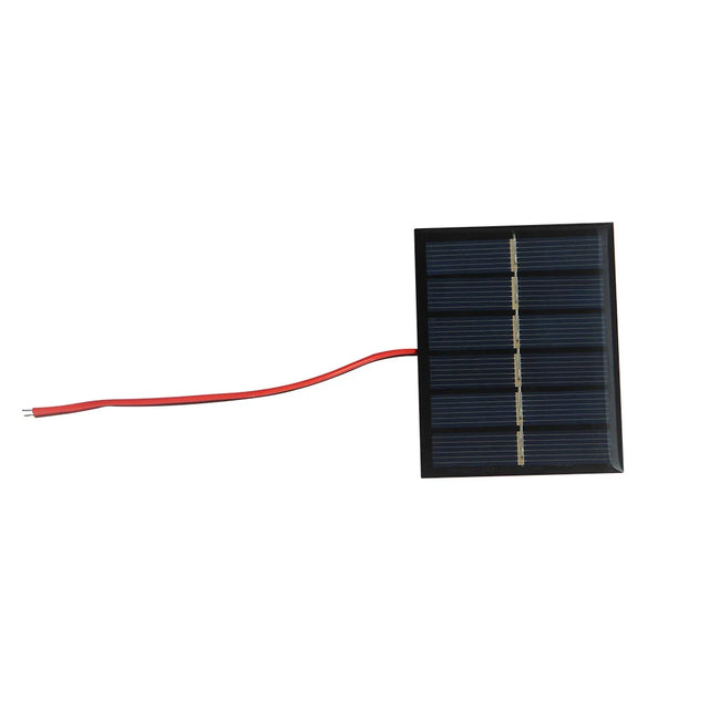 Small blue polycrystalline panel with red and black leads