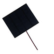 1.5W mini solar panel front with attached red and black leads
