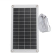 10W camera solar panel front with white cable