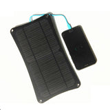 10W panel connected to phone