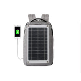 Solar panel attached to a backpack as a positioning example