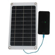 10W panel shown with a phone charging example