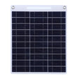 White-framed 13W panel with dark polycrystalline cells