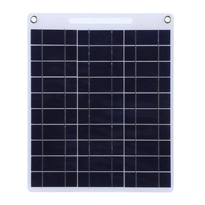 White-framed 13W panel with dark polycrystalline cells
