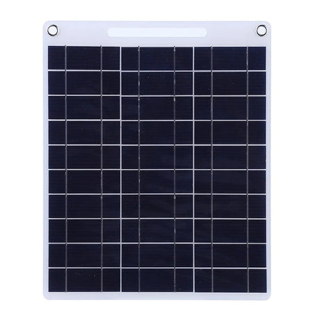 White-framed 13W panel with dark polycrystalline cells