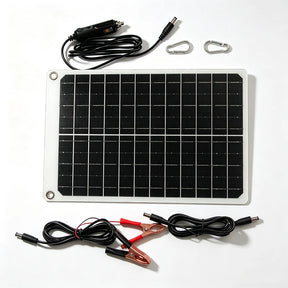 Panel with standard kit leads and two carabiners