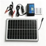 15W panel front and attached DC lead