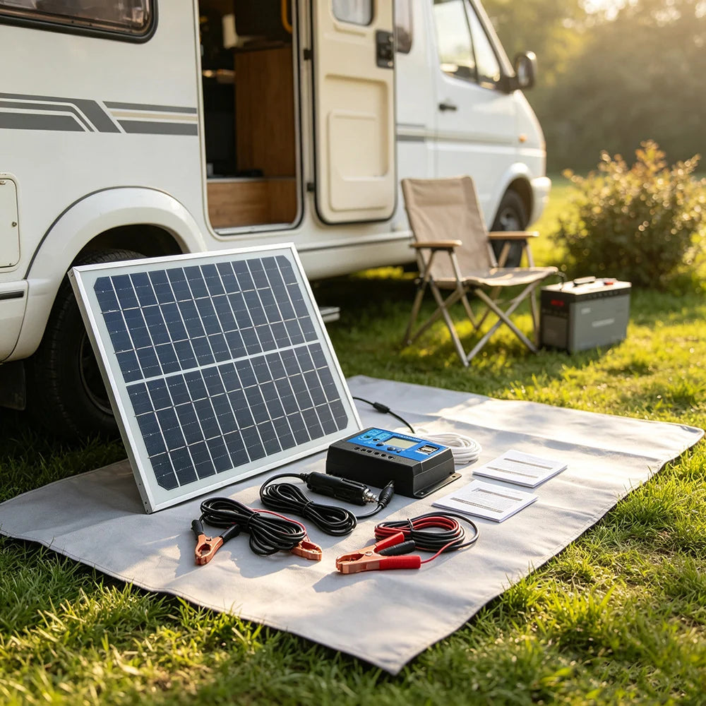 15W solar panel kit with controller example