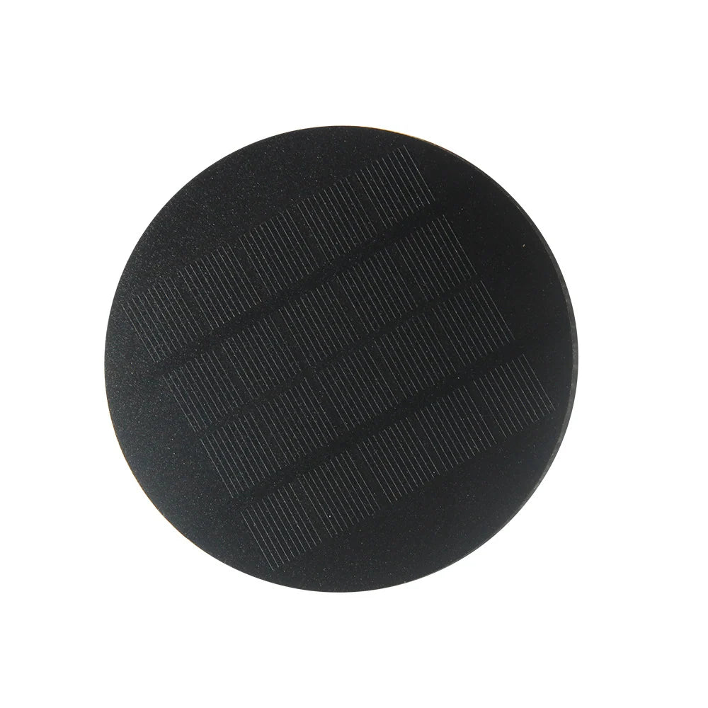 1W round mini solar panel front