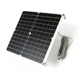 Angled front of the panel with cable