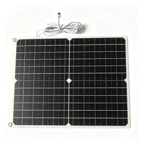 Front of the 30W panel with output lead