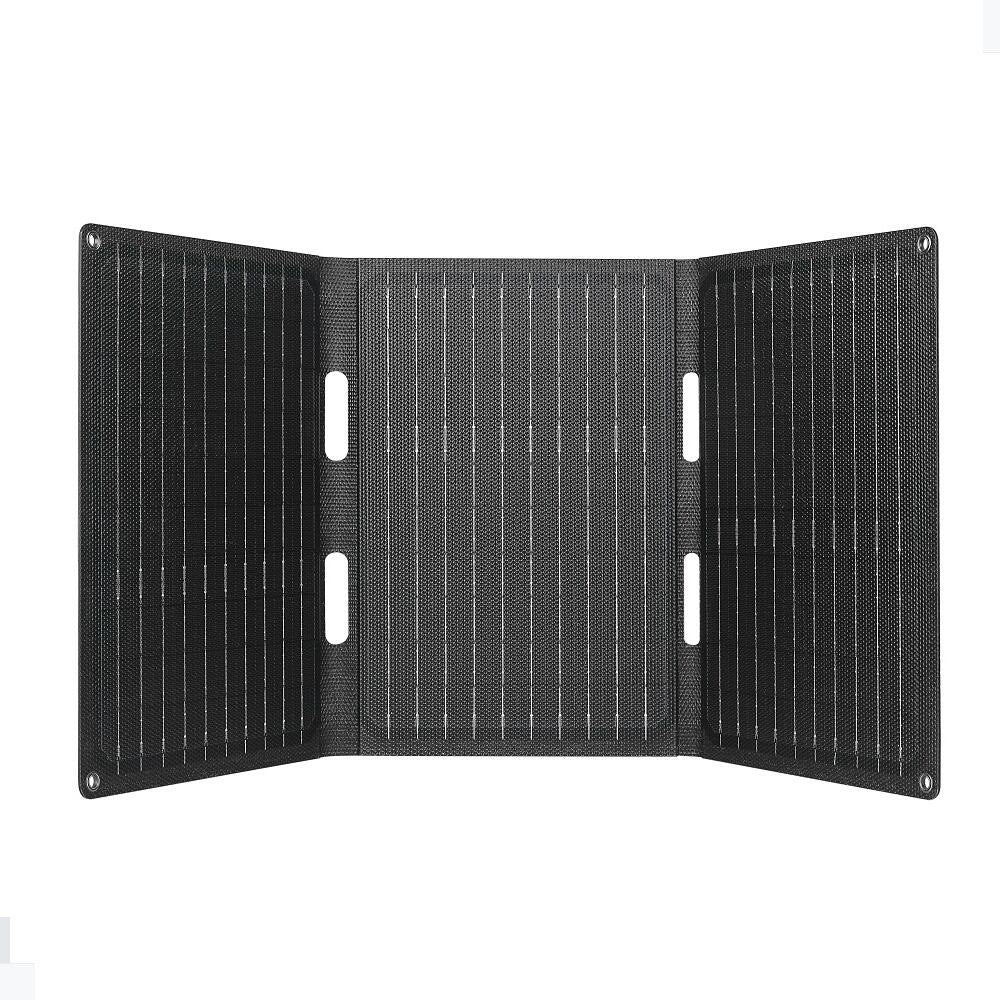 Three-section 30W ETFE foldable solar charger unfolded