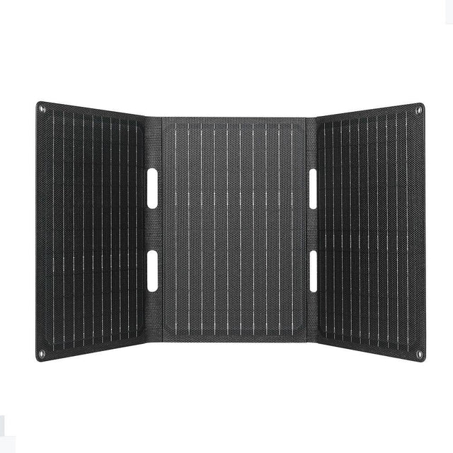 Three-section 30W ETFE foldable solar charger unfolded