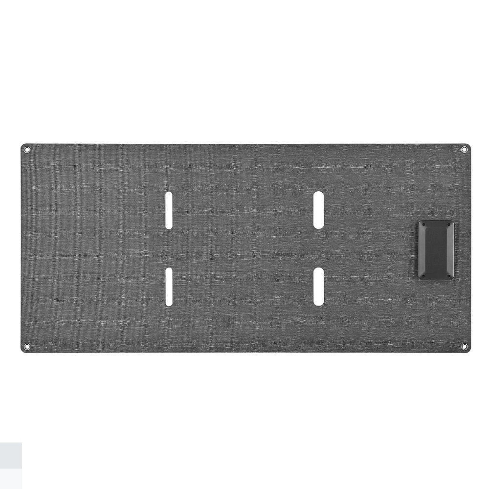Rear of unfolded gray folding panel