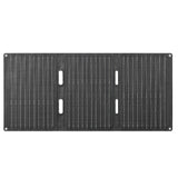 Front of the unfolded three-section solar panel