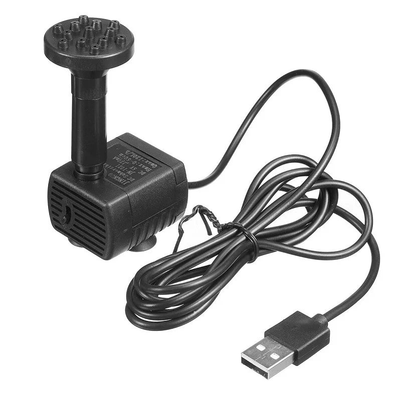 Pump with spray head and USB cable