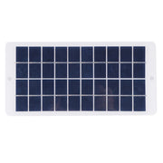 White rectangular panel with polycrystalline cells