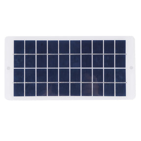 White rectangular panel with polycrystalline cells