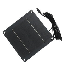 4W 12V panel front with USB-C cable