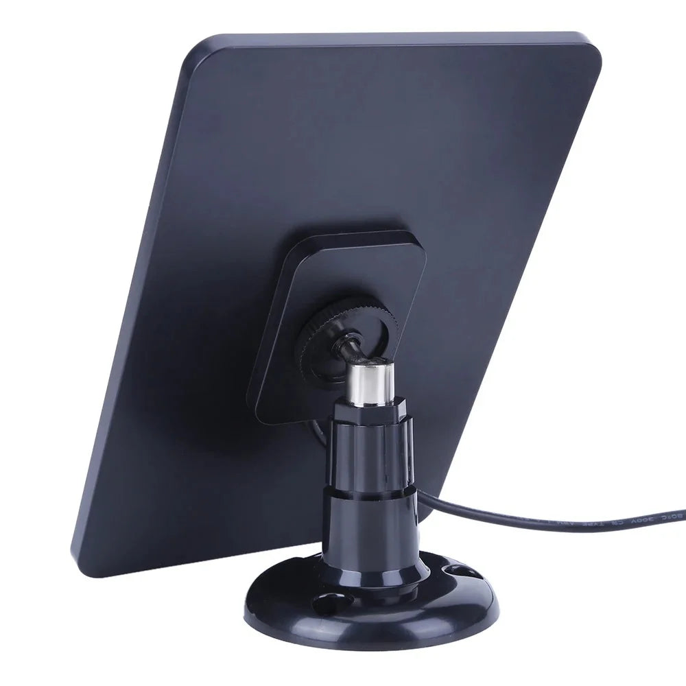 Black panel on its adjustable rear mount