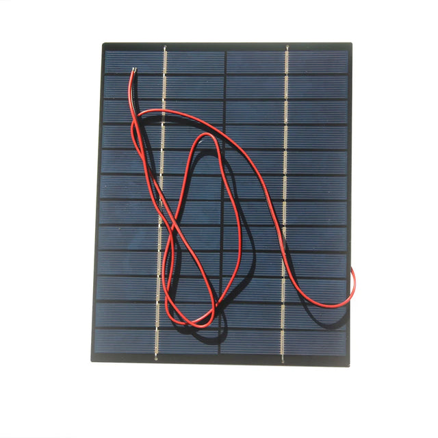 Front of the 5.2W panel with attached leads