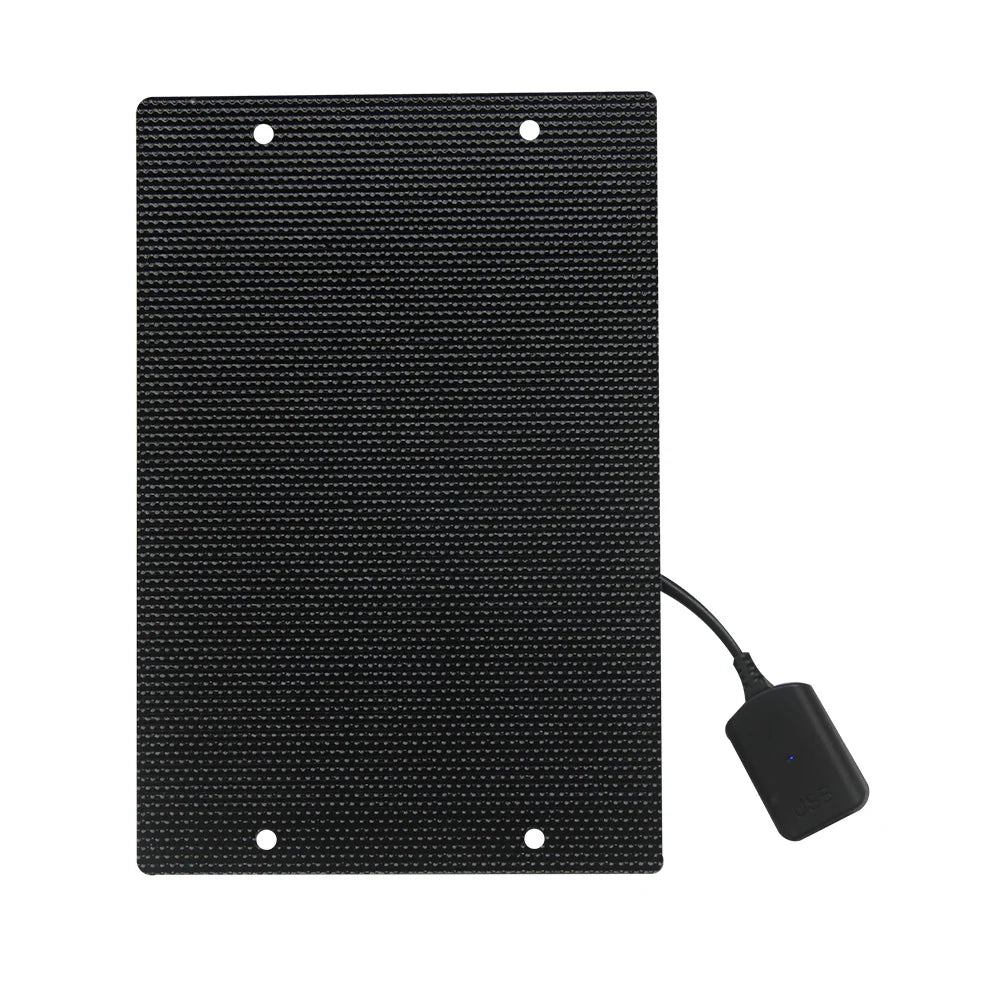 Black 198 × 133mm ETFE panel and attached USB lead