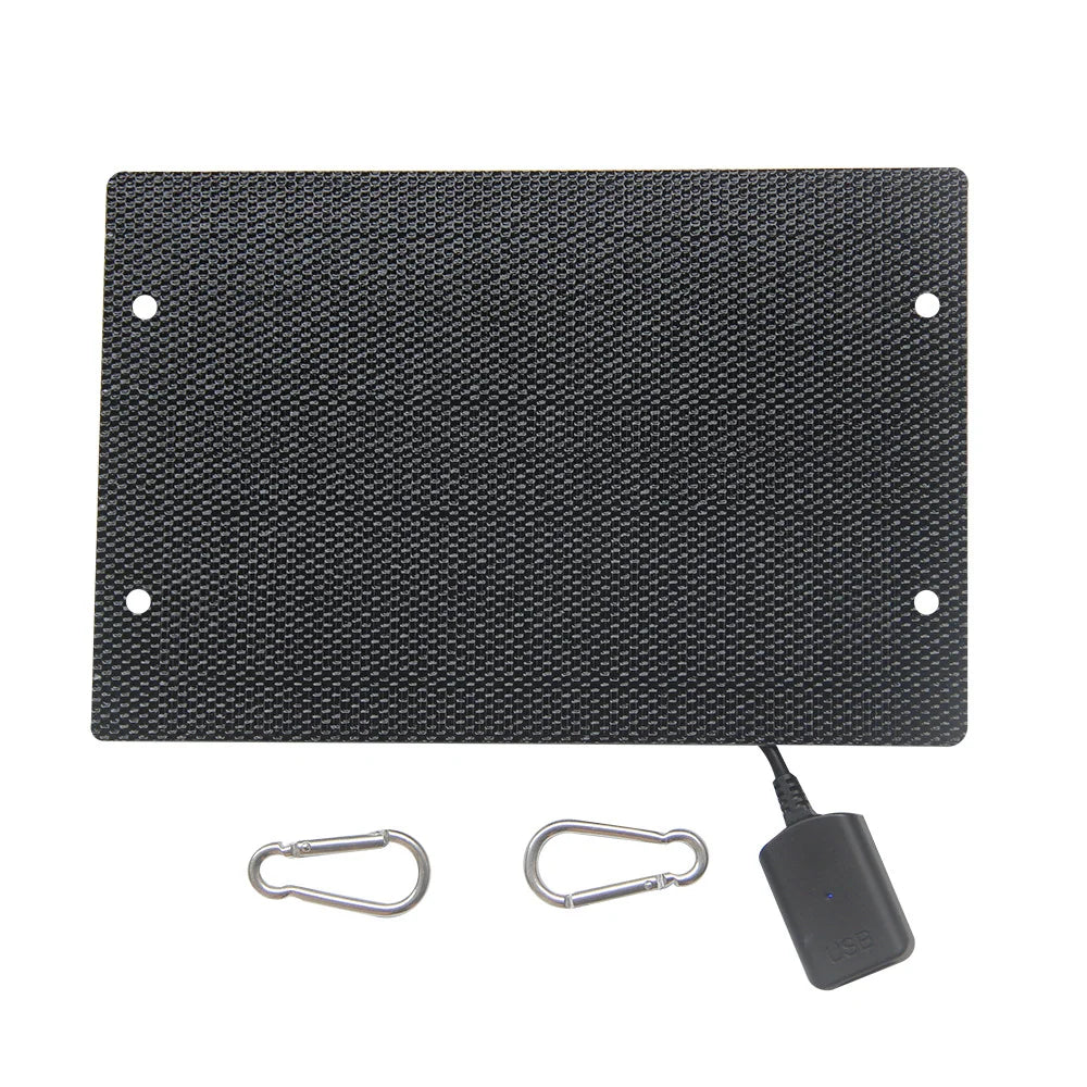 Rear of the panel with two carabiners