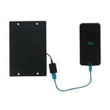 ETFE solar panel connected to a phone by USB cable