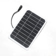 5W white solar panel front with DC5521 lead