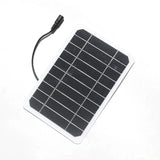5W white solar panel front with DC5521 lead