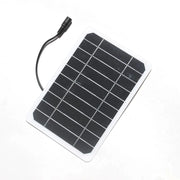 5W white solar panel front with DC5521 lead