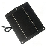 Black 6W monocrystalline panel with attached cable