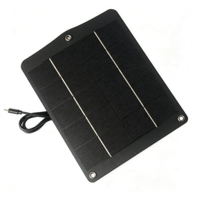 Black 6W monocrystalline panel with attached cable