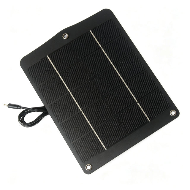 Black 6W monocrystalline panel with attached cable