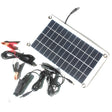 Panel with battery clips, vehicle plug and accessory leads
