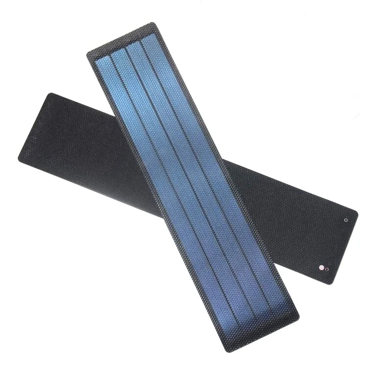 Front and rear views of the narrow solar strip
