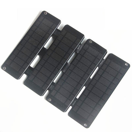 Black 12W solar charger unfolded