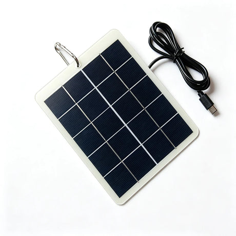 3W white USB-C panel with attached carabiner
