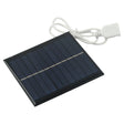 1W square solar panel with white USB lead