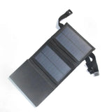 Partly folded solar charger with buckle straps