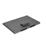 Angled view of output housing