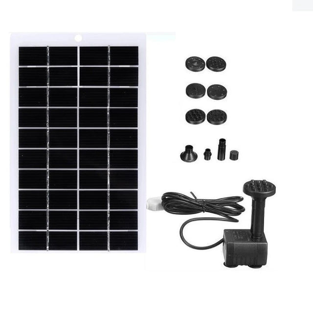 4W solar fountain kit with panel, pump and fittings